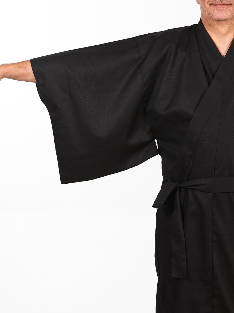 Męskie Japońskie Kimono Czarne Uniwersalny rozmiar
