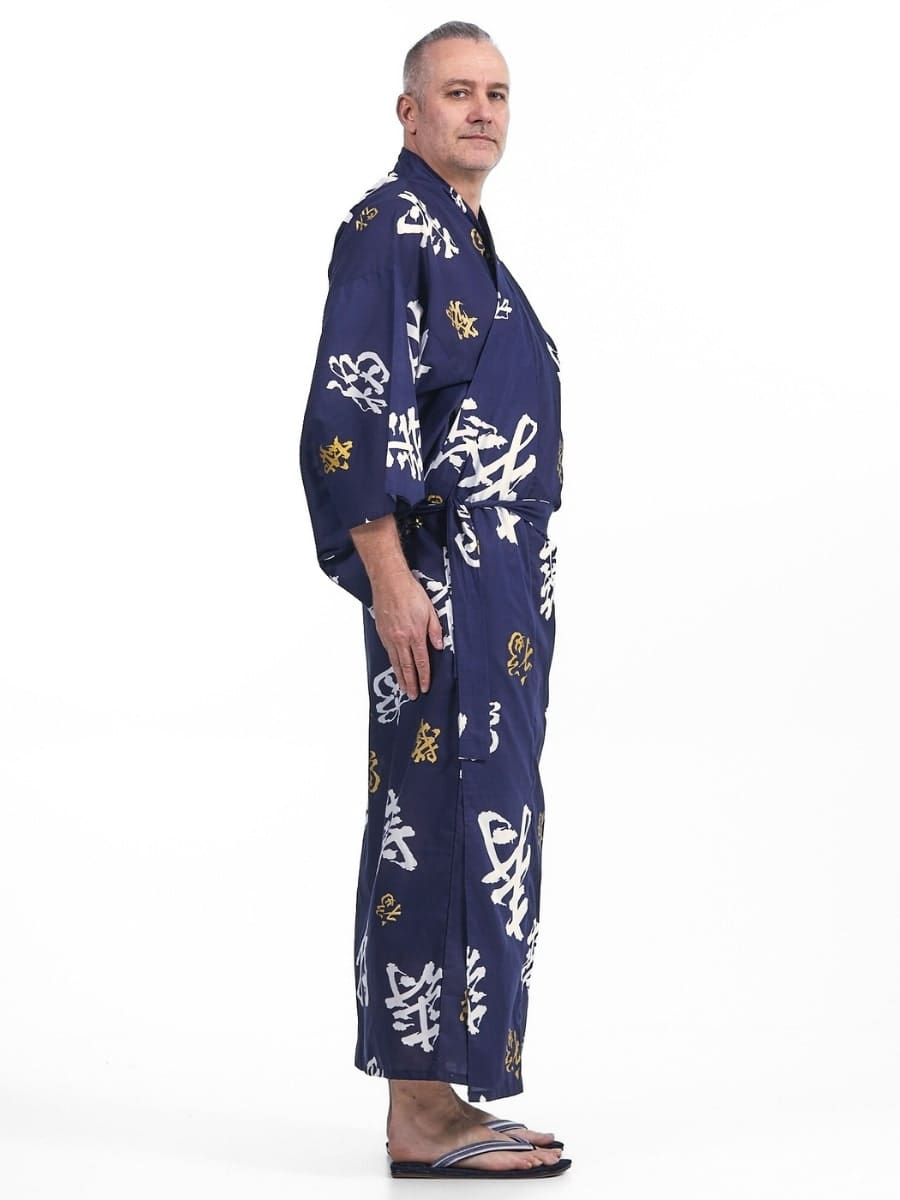 Męskie Yukata Kimono z motywem Kotobuki
