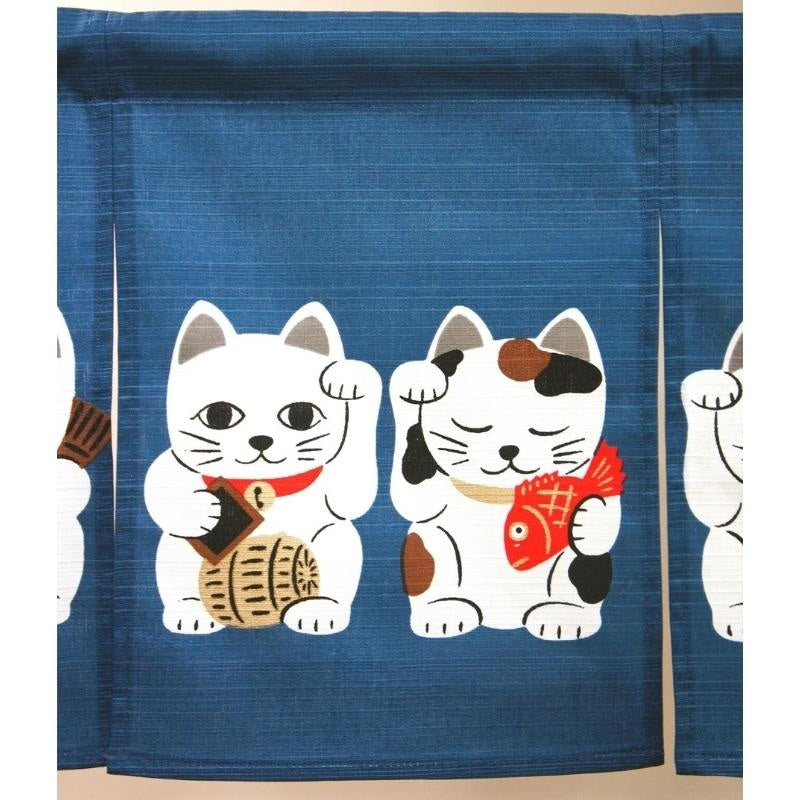 Noren Court Neko Blue 85 x 30 cm
