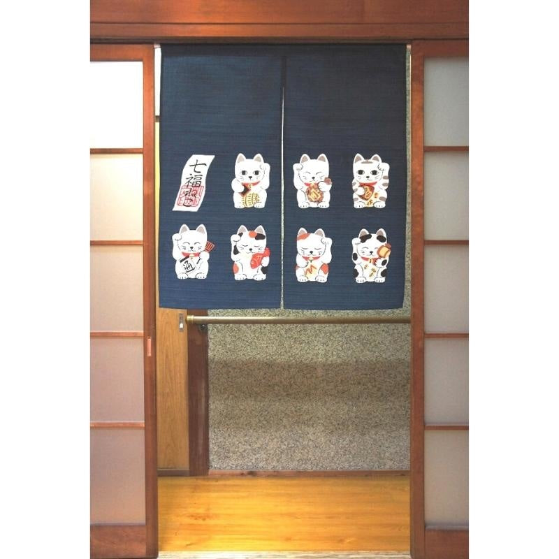 Noren Japanese Court Neko 85 x 90 cm