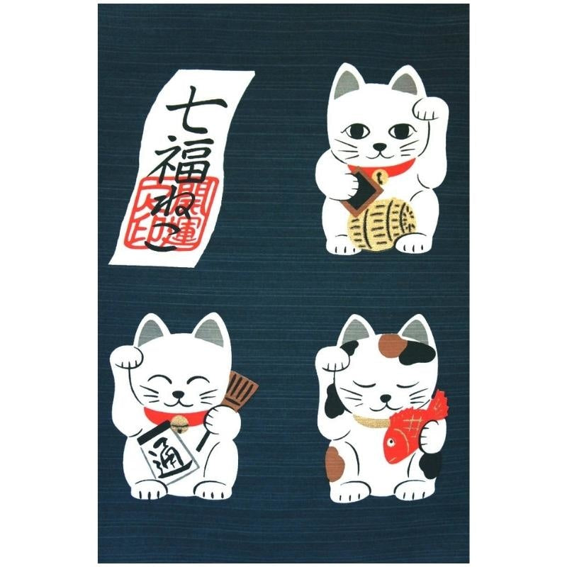 Noren Japanese Court Neko 85 x 90 cm