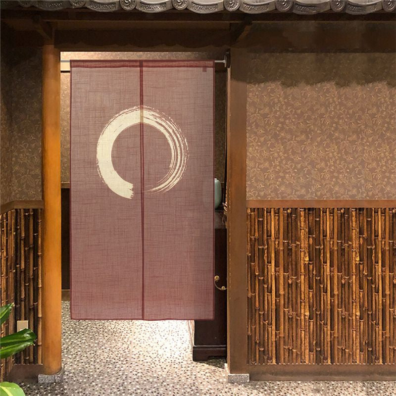 Noren Japanese Enso Brown 85 x 150 cm