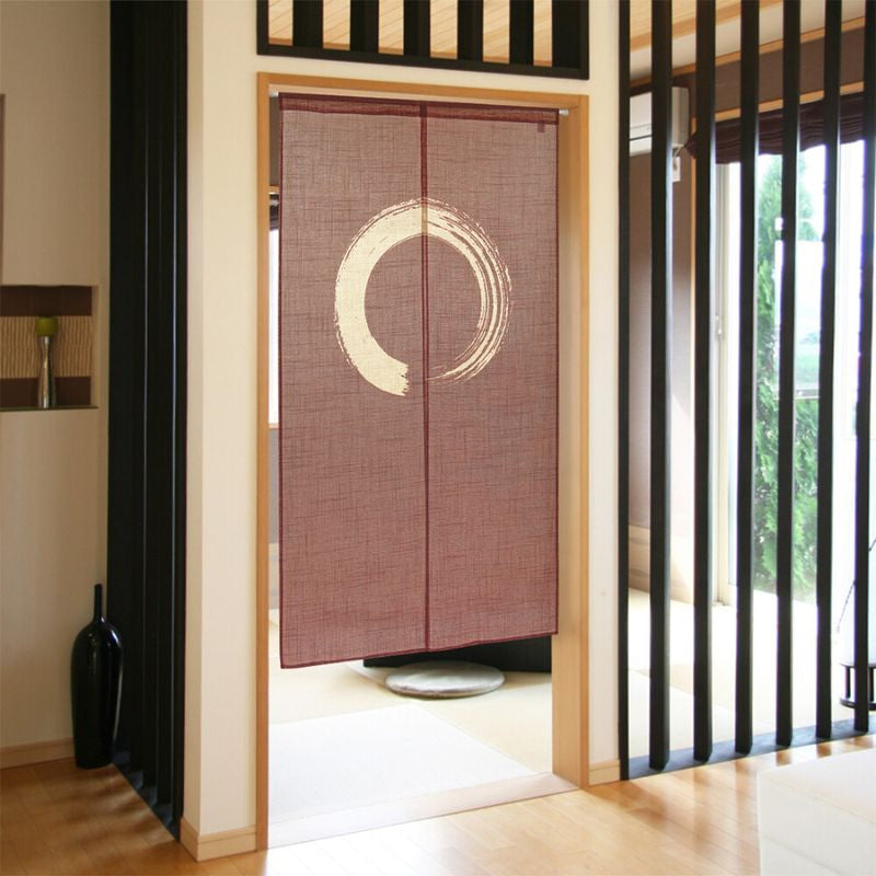 Noren Japanese Enso Brown 85 x 150 cm