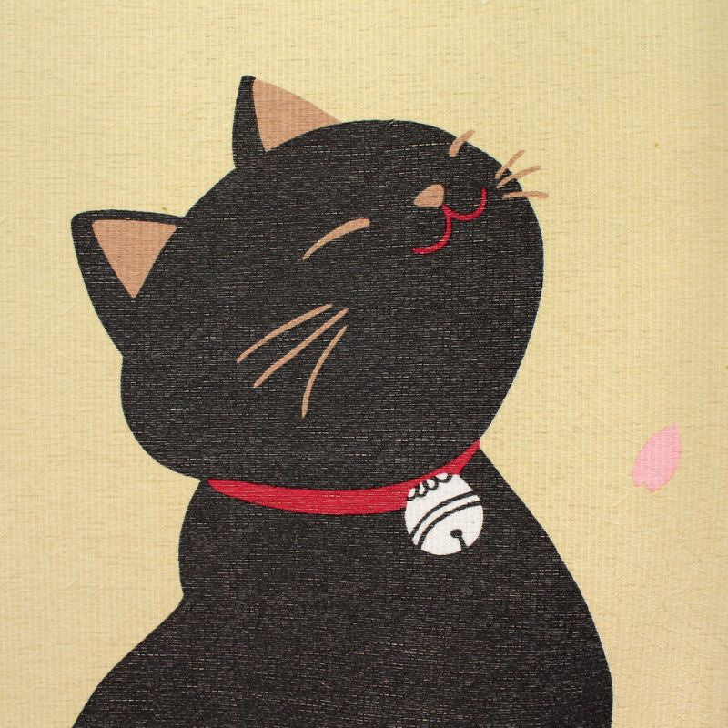 Noren Japanese Sakura Neko 85 x 150 cm