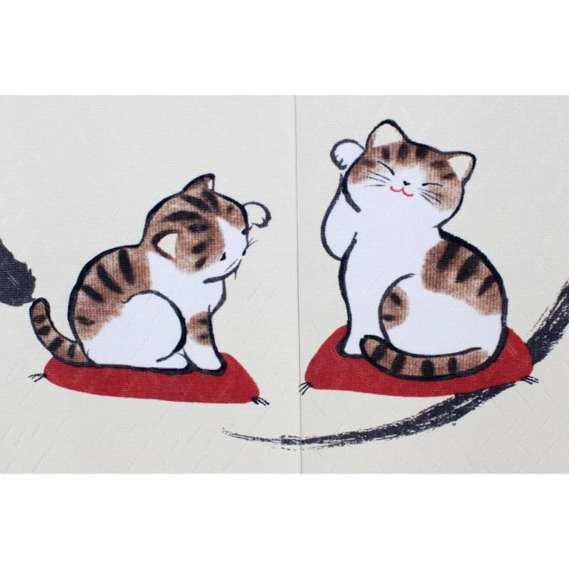 Noren Zen Cat Curtain 85 x 150 cm