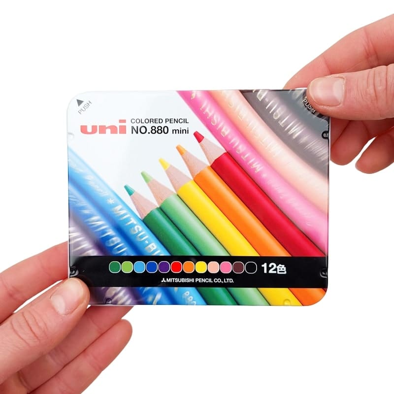 Ołówki Mitsubishi 880 Mini Japanese Plain Coloured Pencils