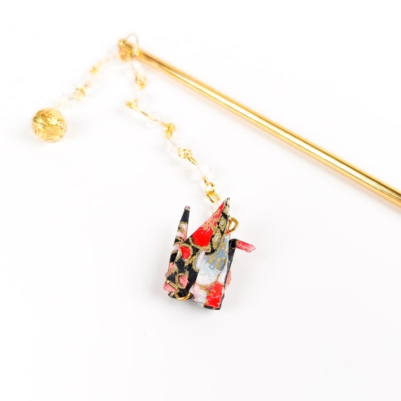 Origami Japanese Kanzashi Red