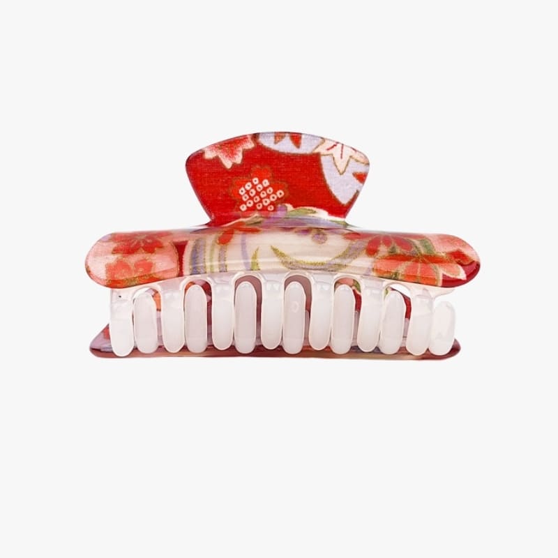 Czerwona japońska spinka do włosów