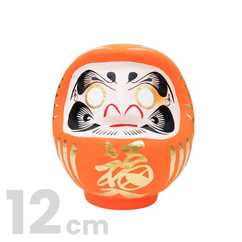 Pomarańczowa Daruma japońska od 9 do 15 cm 12 cm