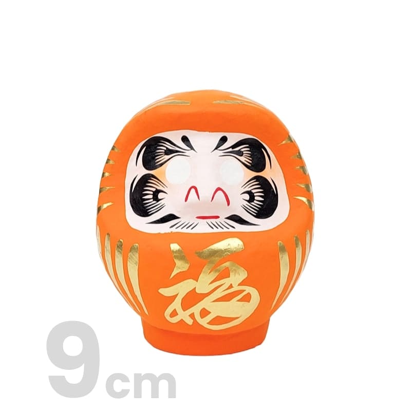 Pomarańczowa Daruma japońska od 9 do 15 cm 9 cm