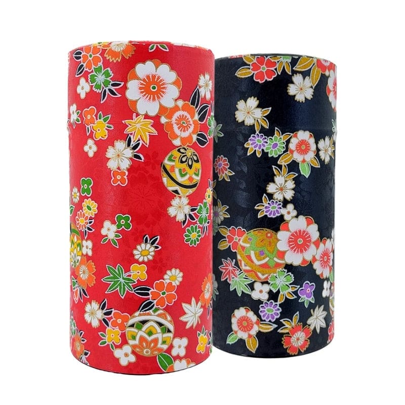 Pudełko na herbatę z czerwonego papieru Washi