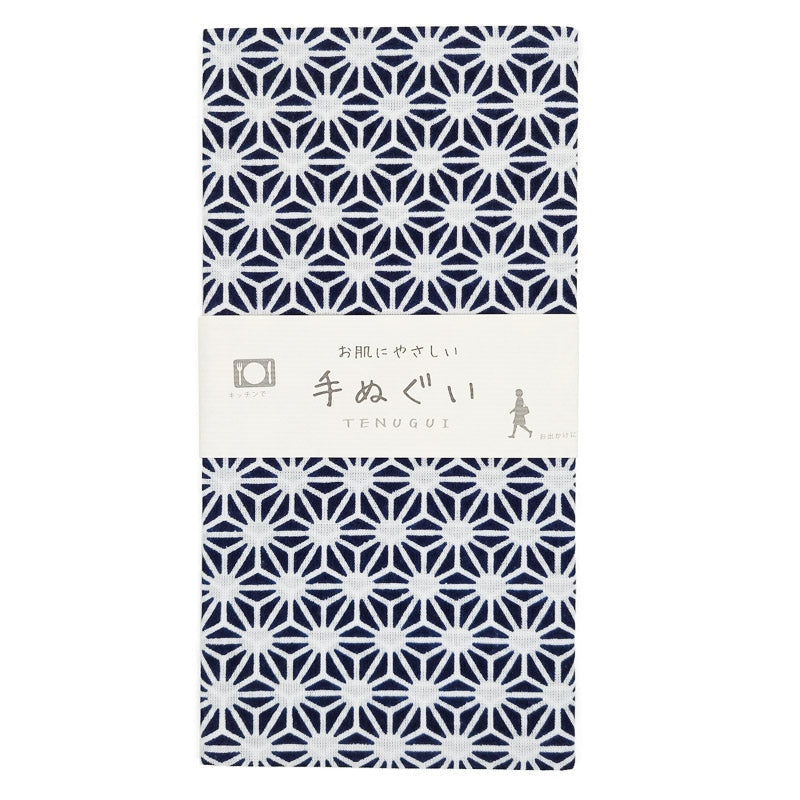 Ręcznik Tenugui Asanoha Blue