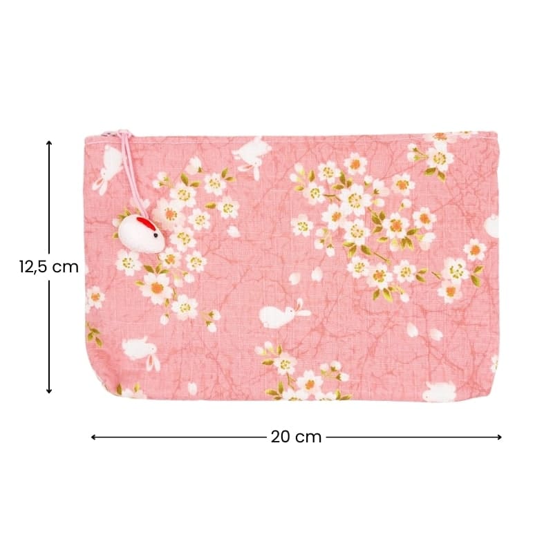 Różowa japońska kopertówka Usagi Sakura
