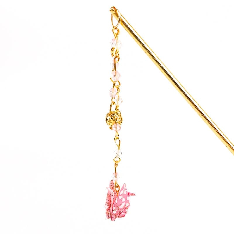 Różowe origami japońskie Kanzashi