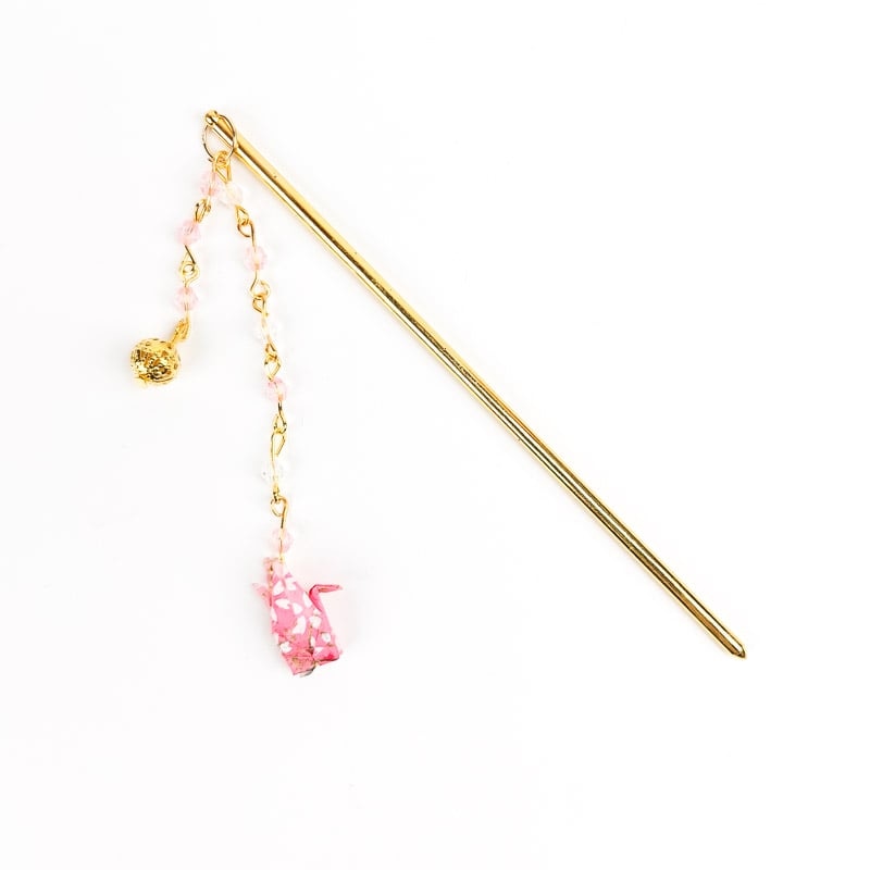 Różowe origami japońskie Kanzashi