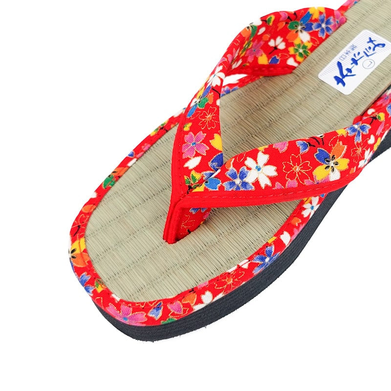 Sakura Red Japanese Zori EU 35 37