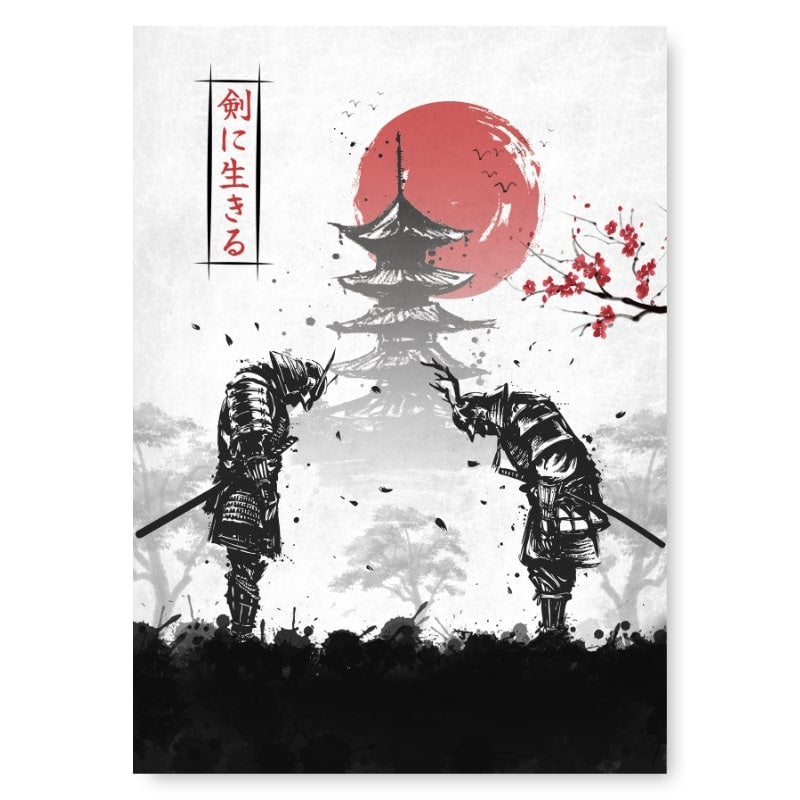 Samurai Duel japoński plakat A3
