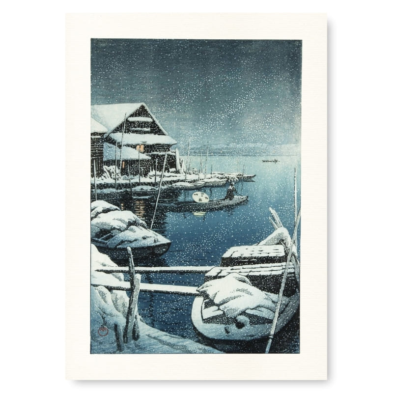 Śnieg na Mukojima - japoński plakat A3