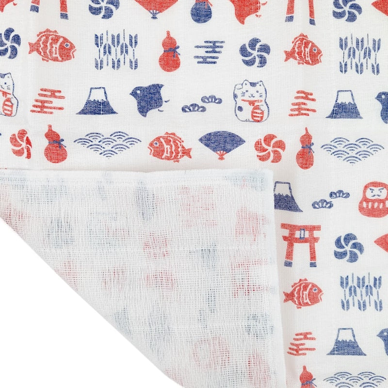 Szczęśliwy japoński ręcznik do herbaty