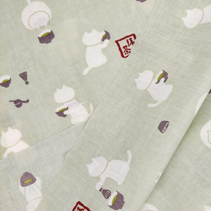 Tenugui Japanese Matcha Cat