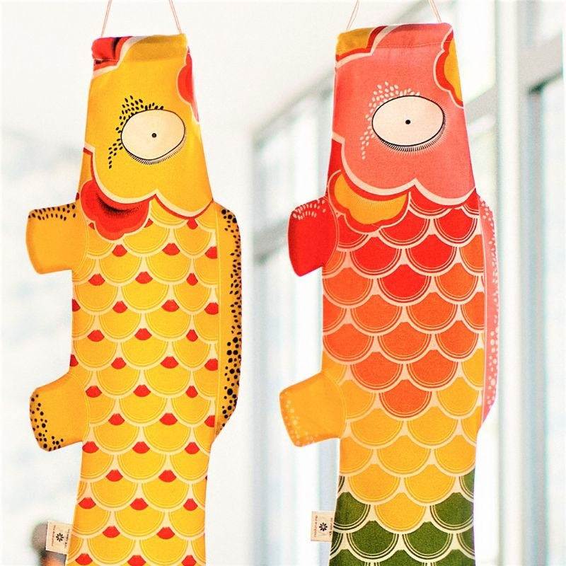 Tradycyjne żółte Koinobori 70 cm