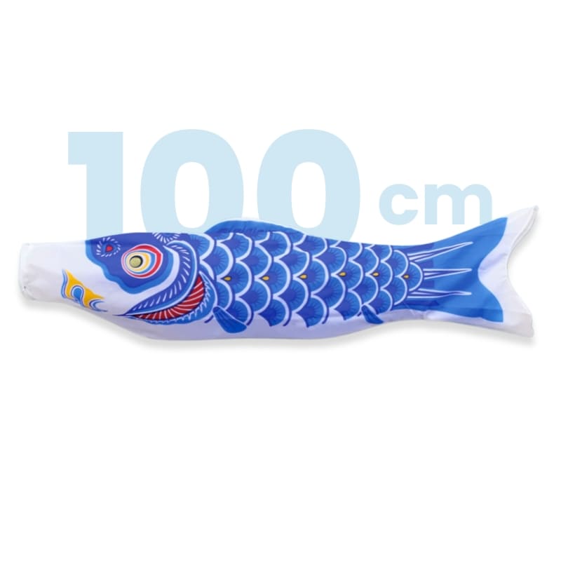 Tradycyjny Japoński Koinobori Niebieski - 100 cm