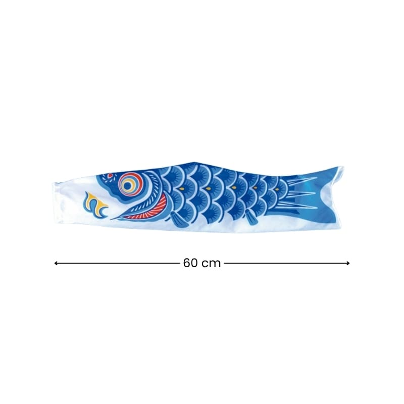 Tradycyjny Japoński Koinobori Niebieski - 60 cm
