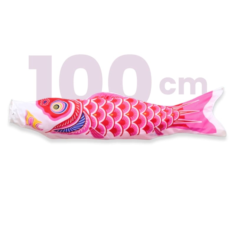 Tradycyjny Japoński Koinobori Różowy - 100 cm