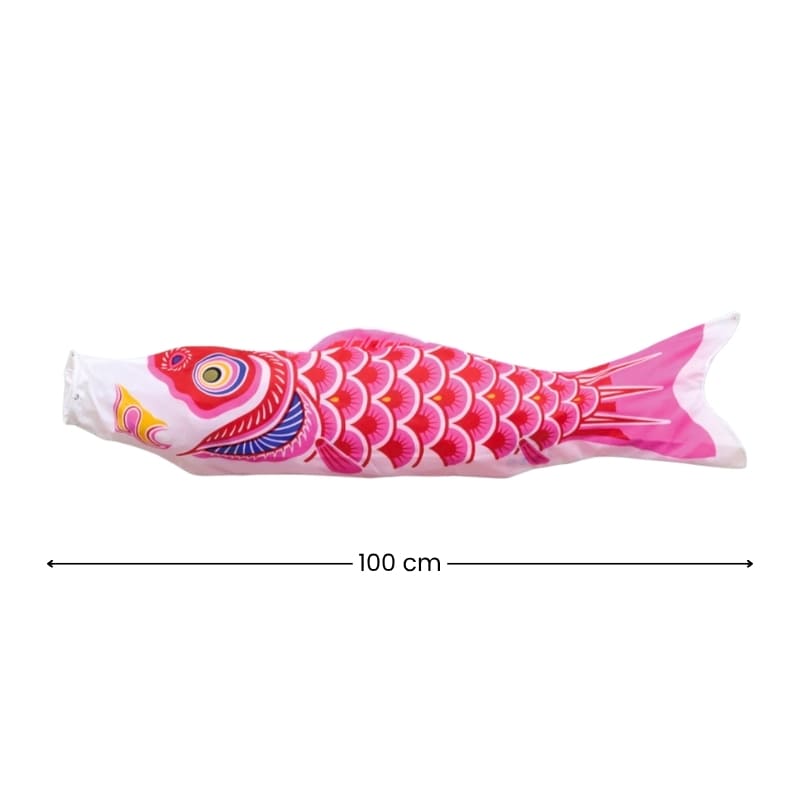 Tradycyjny Japoński Koinobori Różowy - 100 cm