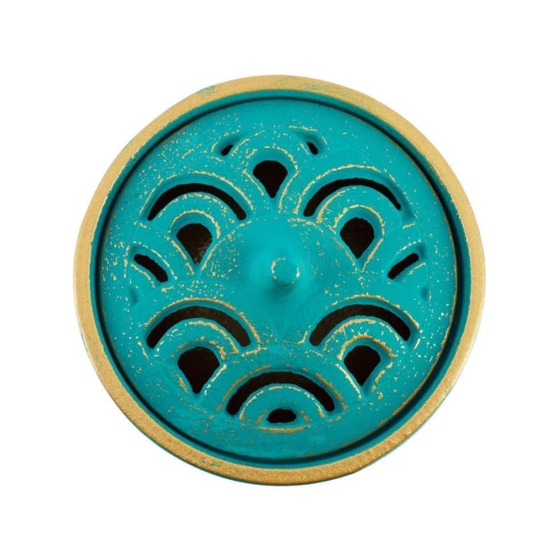 Turkusowy żeliwny palnik do kadzideł Iwachu