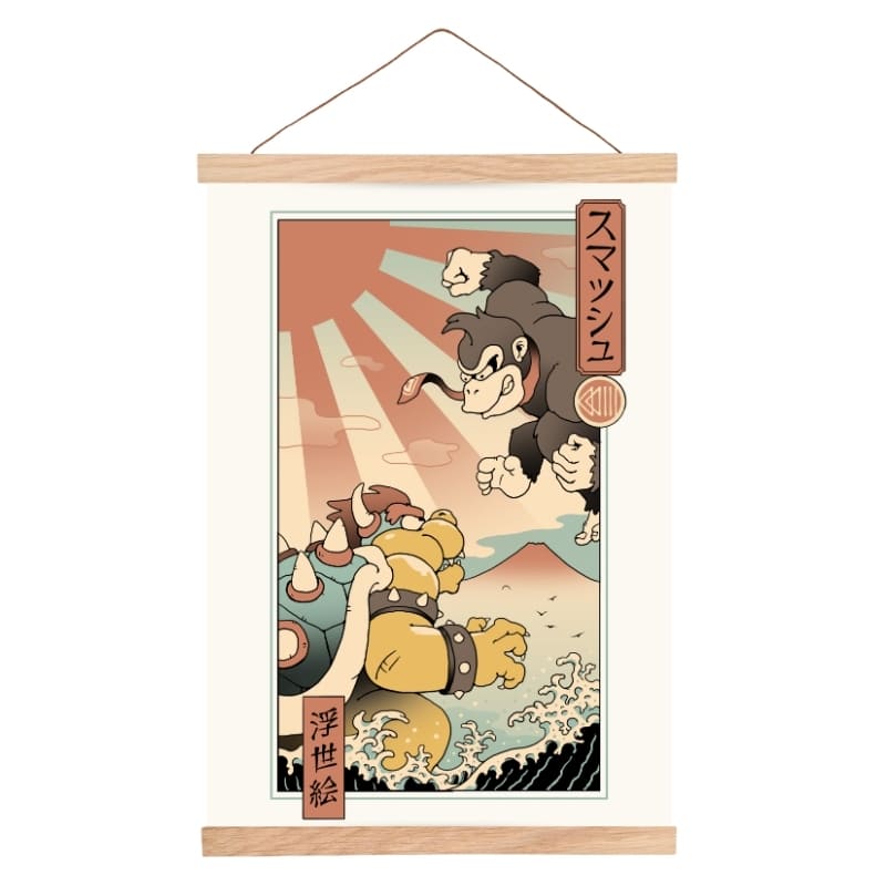 Ukiyo-e Kaiju Smash - japoński plakat A3