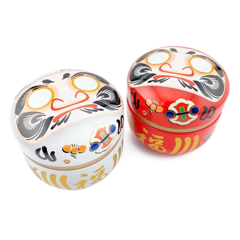 Zestaw 2 Metalowych Puszek na Herbatę - Daruma