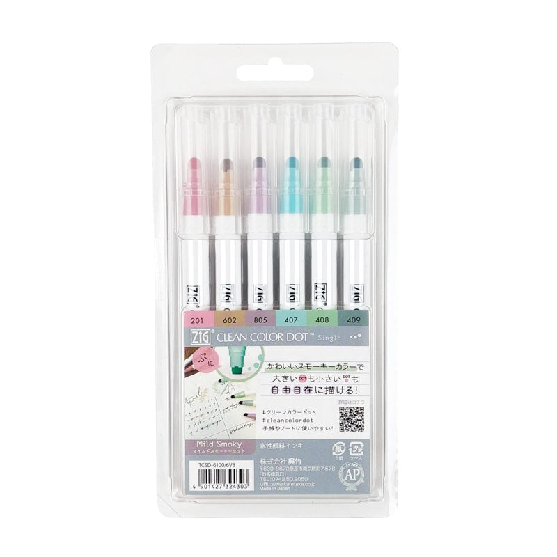 Zestaw 6 rozświetlaczy Dot Smoky