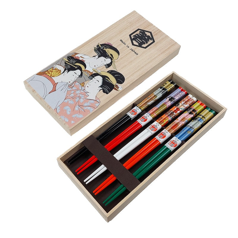 Zestaw japońskich pałeczek Ukiyo e