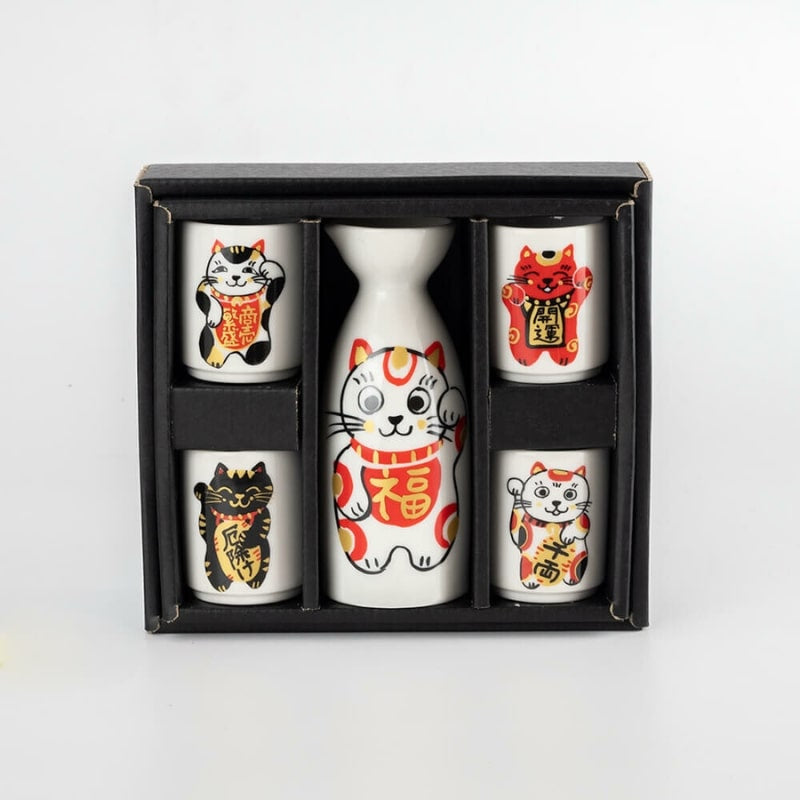 Zestaw Maneki Neko Sake