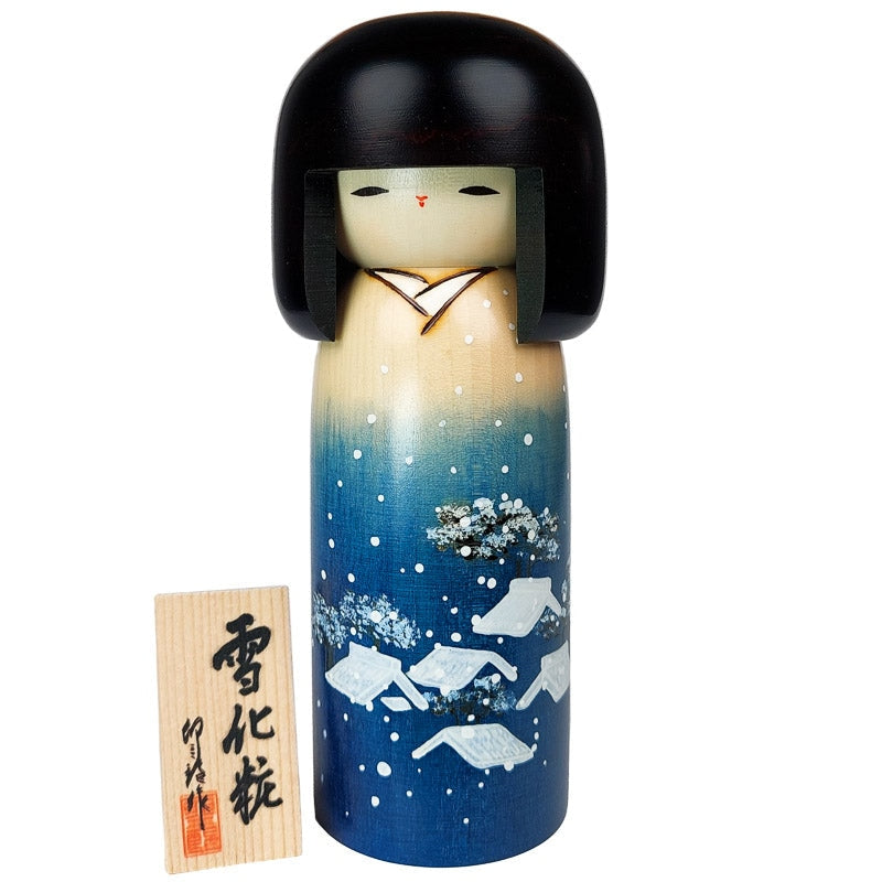 Zimowa lalka Kokeshi
