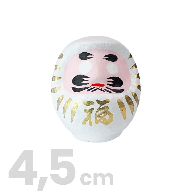 Biała Japońska Daruma - 4,5 cm