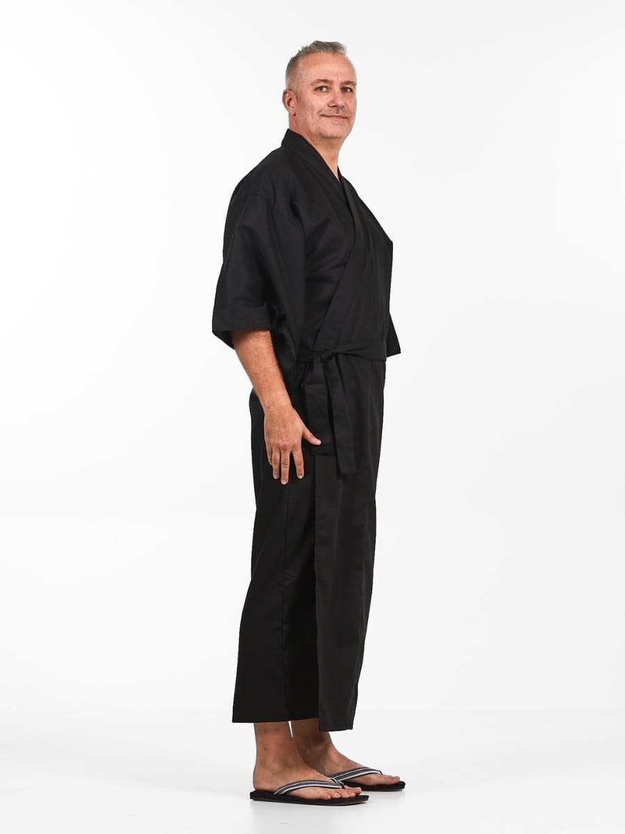 Męskie japońskie kimono czarne