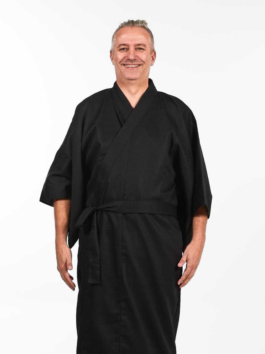 Męskie japońskie kimono czarne