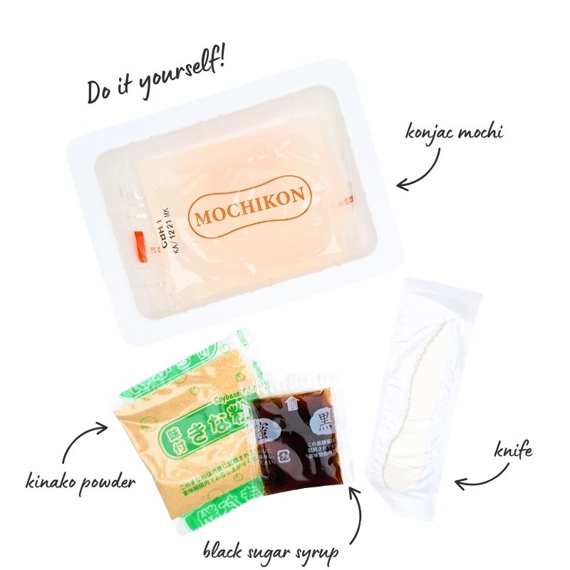 Galaretka Mochikon Konjac - Czarny Cukier i Kinako