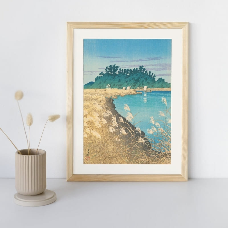 Jesień w Ichikawa - japoński plakat