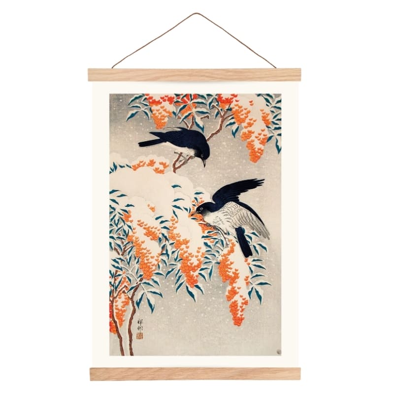 Japoński plakat Nandina Under the Snow - A3