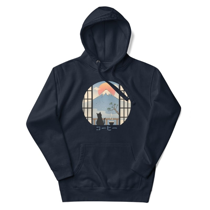 Bluza z japońskim kotem i górą Fuji S
