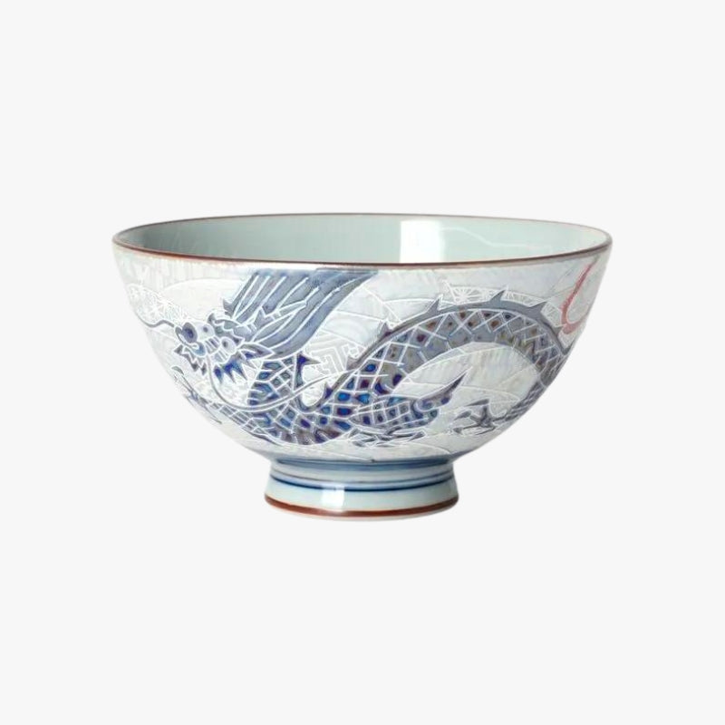 Ceramiczna misa japońskiego smoka