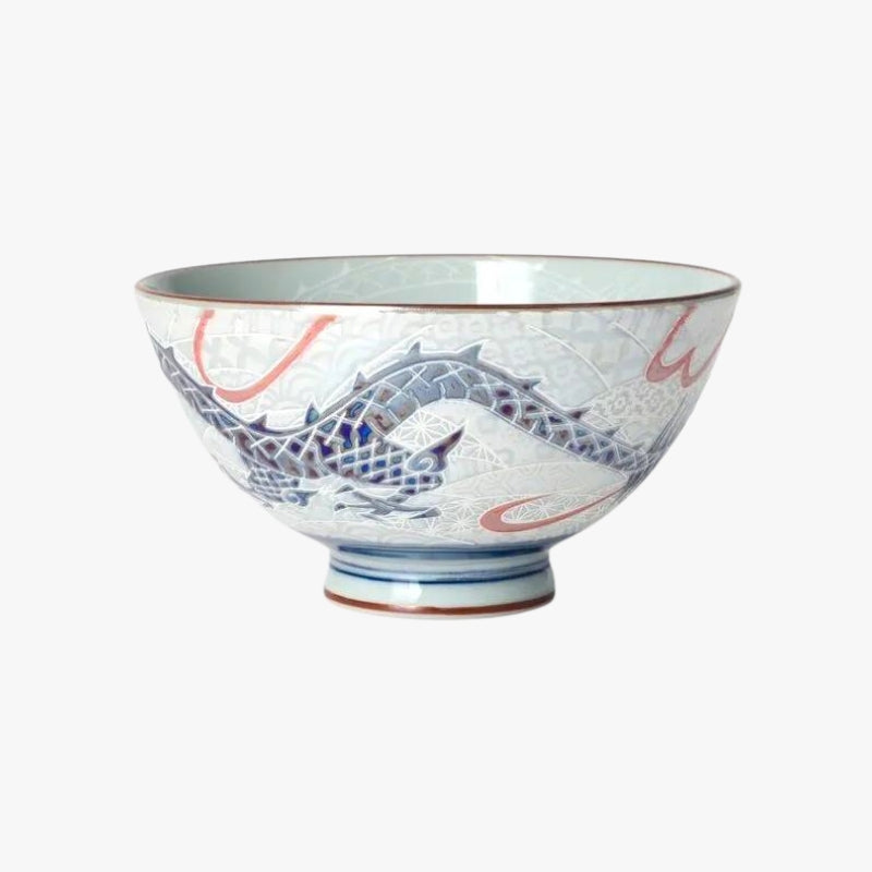 Ceramiczna misa japońskiego smoka