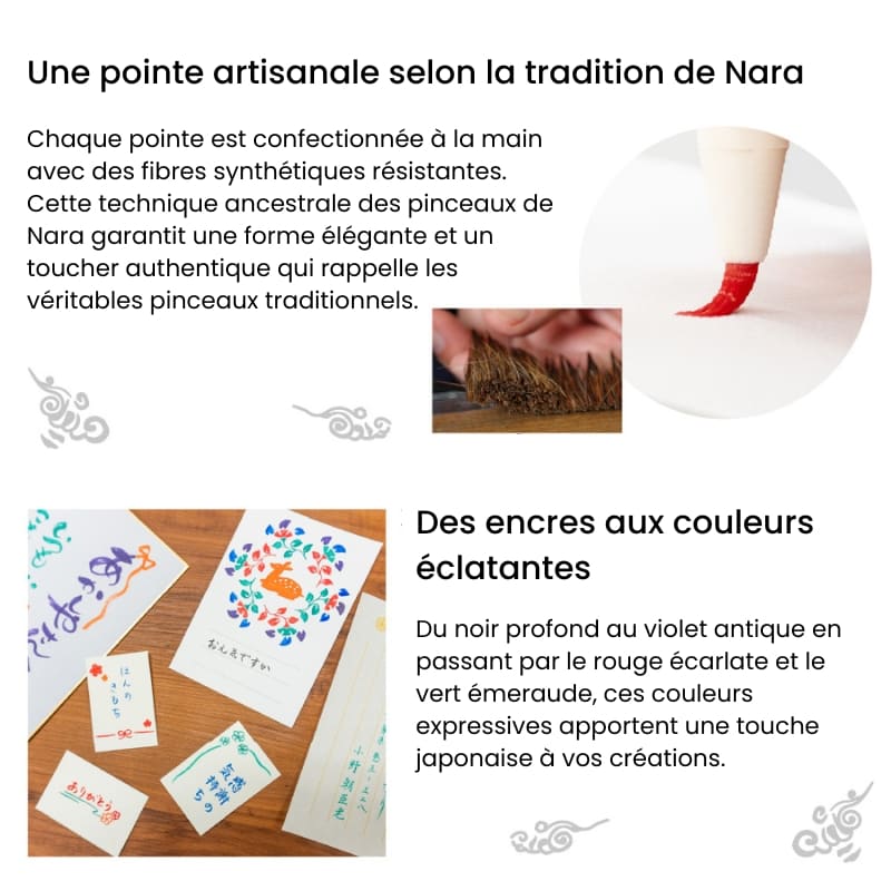 Zestaw 6 kolorowych długopisów pędzelkowych Tenpyo no Yume