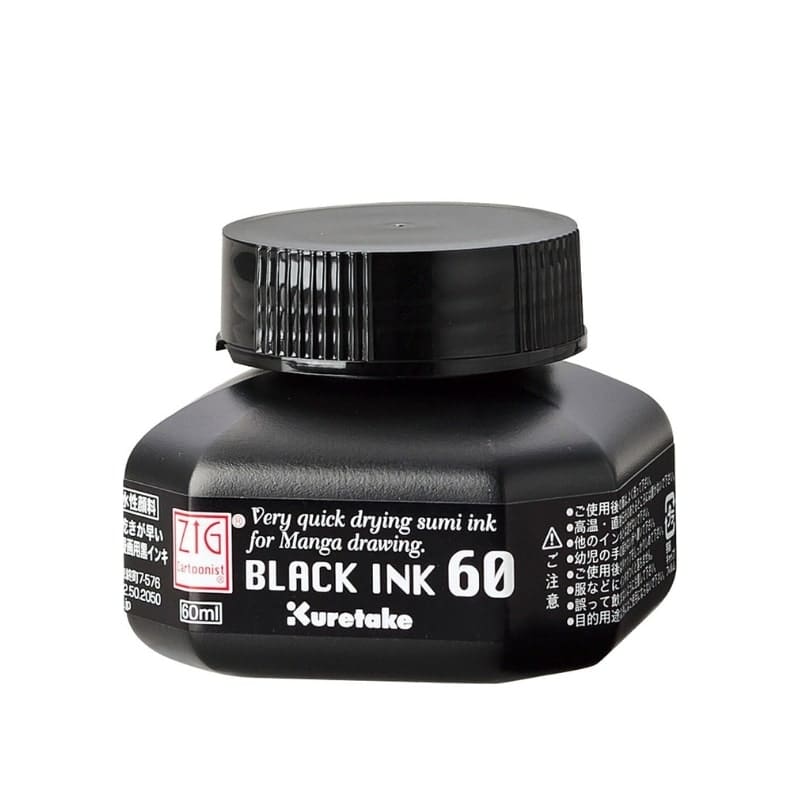 Czarny atrament Kuretake ZIG 60 ml
