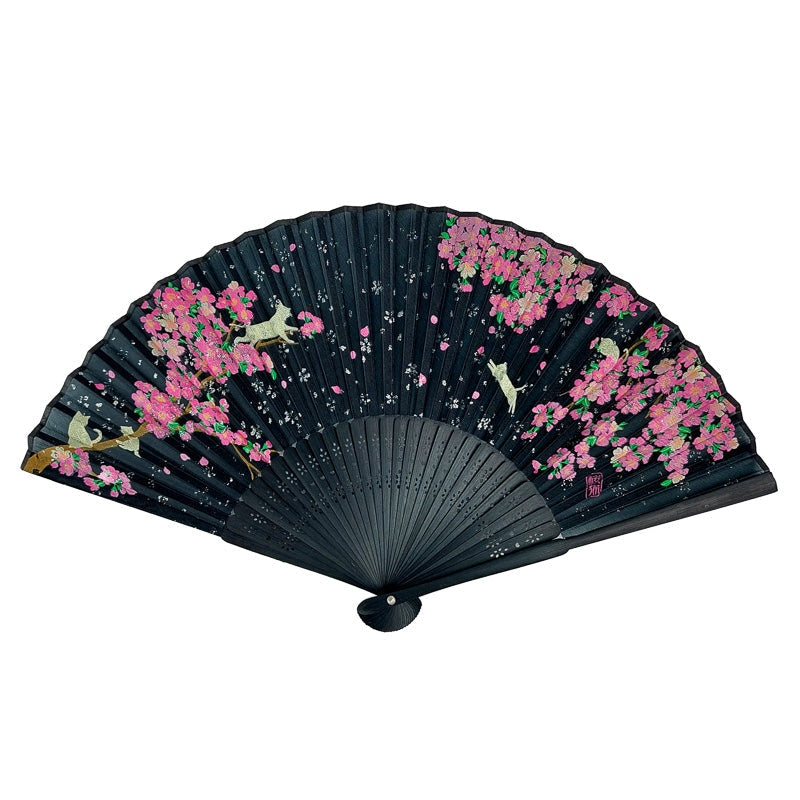 Czarny japoński wentylator Sakura