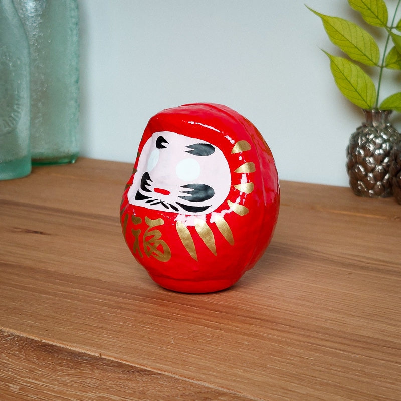 Czerwona japońska Daruma 4,5 i 9 cm