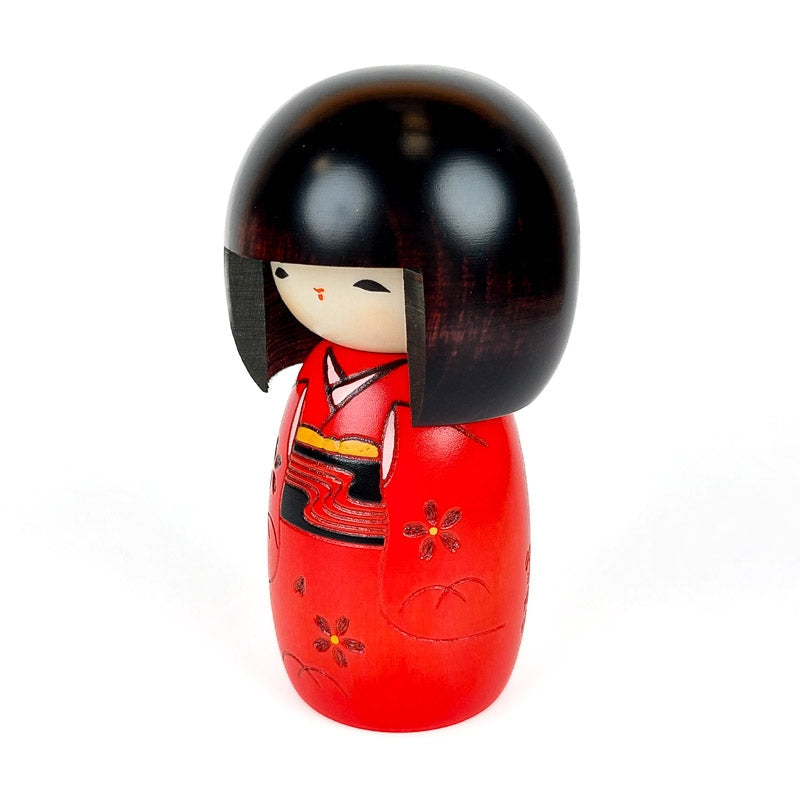 Czerwona lalka Kokeshi